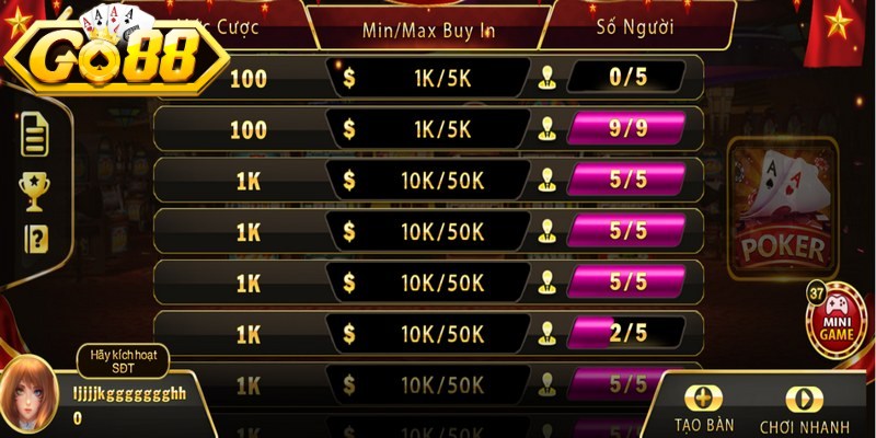 Trước tiên, anh em cần đăng nhập vào tài khoản Go88