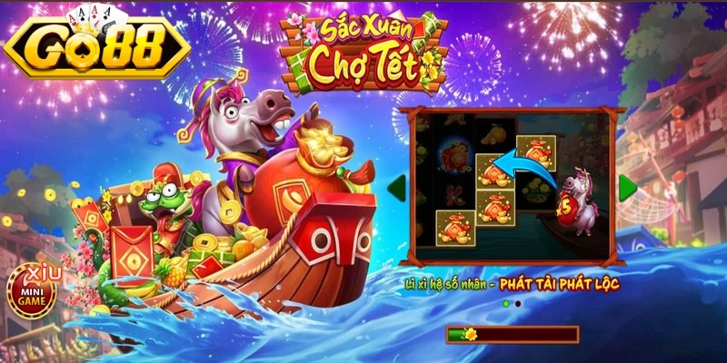 Sắc Xuân Chợ Tết Go88 - Siêu Phẩm Giải Trí Lôi Cuốn 1 Sắc Xuân Chợ Tết Go88 là dòng game quay hũ đậm chất Việt
